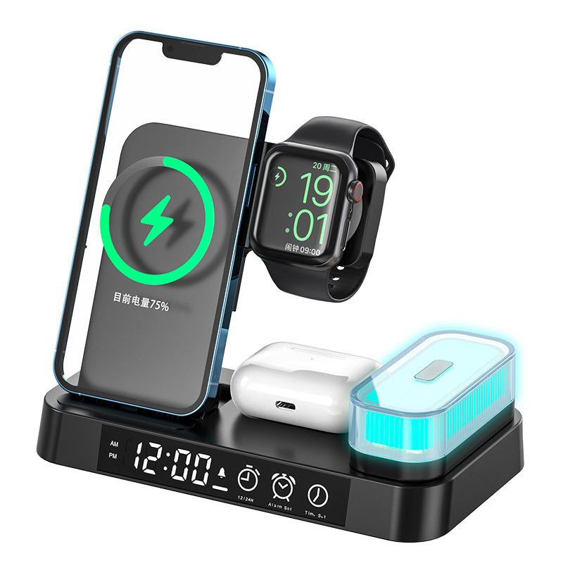 3 In 1 Multifunction Wireless Charger Station With Alarm Clock - Boho Roe