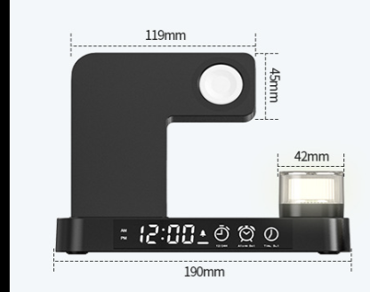 3 In 1 Multifunction Wireless Charger Station With Alarm Clock - Boho Roe