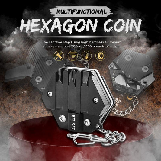 Multifunctional Hexagon Coin Tool - Boho Roe