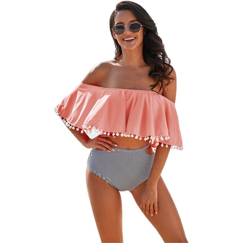 Swimsuit Split swimsuit lotus leaf swing sexy bikini swimsuit women - Boho Roe