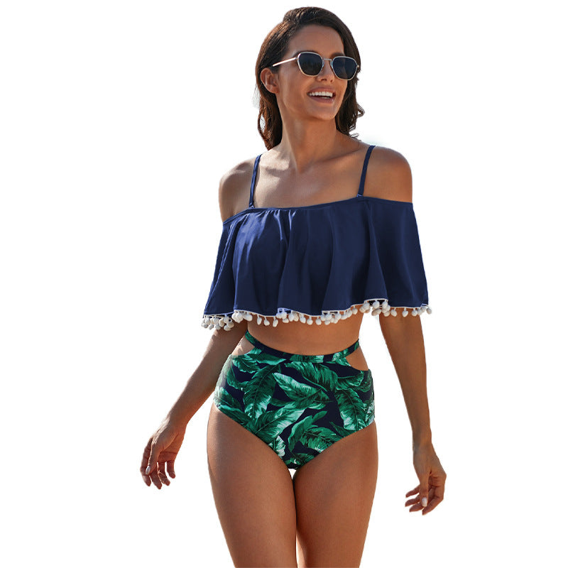 Swimsuit Split swimsuit lotus leaf swing sexy bikini swimsuit women - Boho Roe