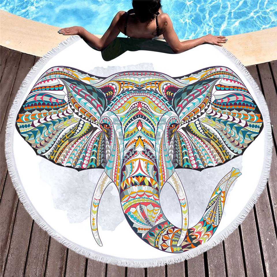 Elephant head Beach Towels Boho Swimwear Bathing  Blanket - Boho Roe
