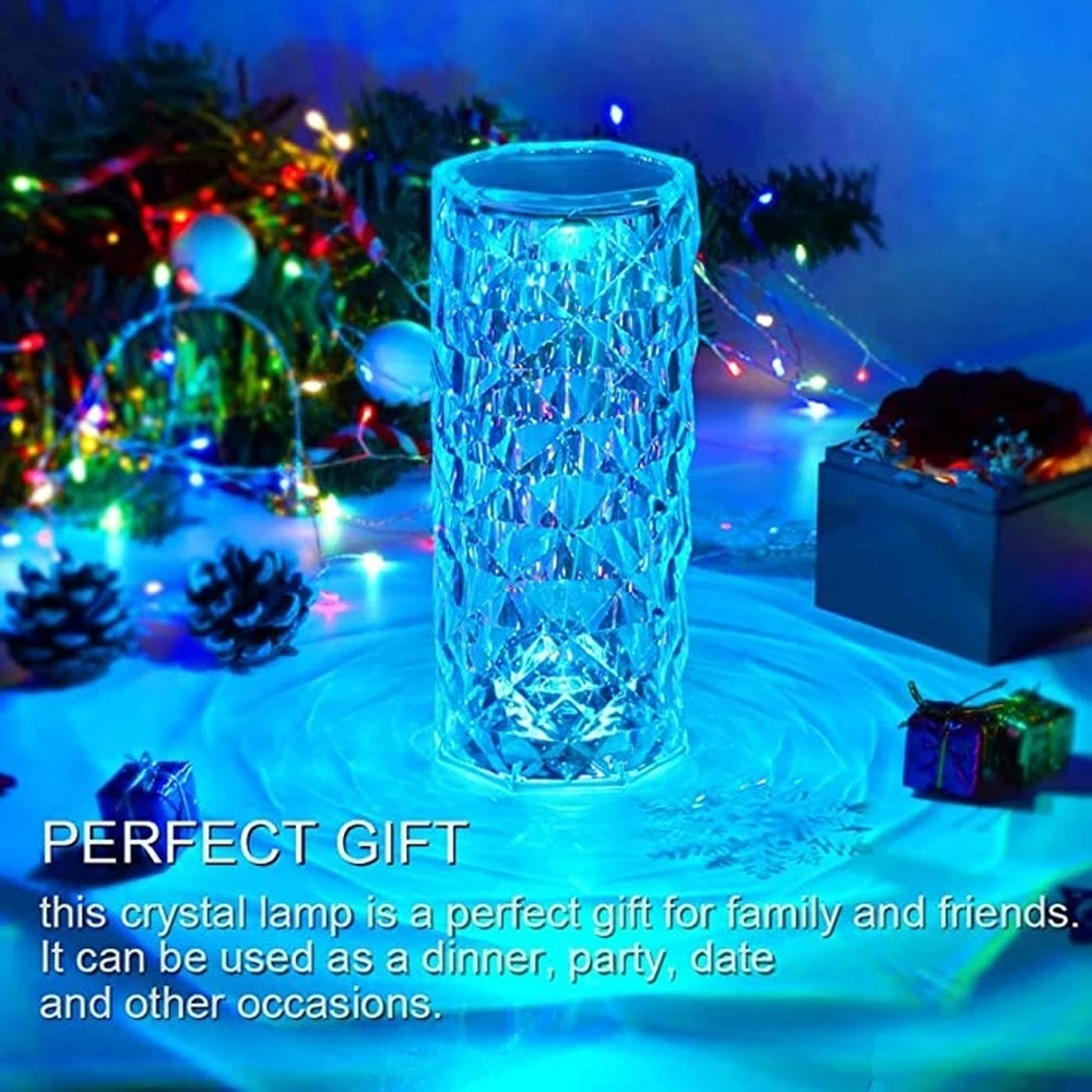 16 Colors LED Crystal Lamp - Boho Roe